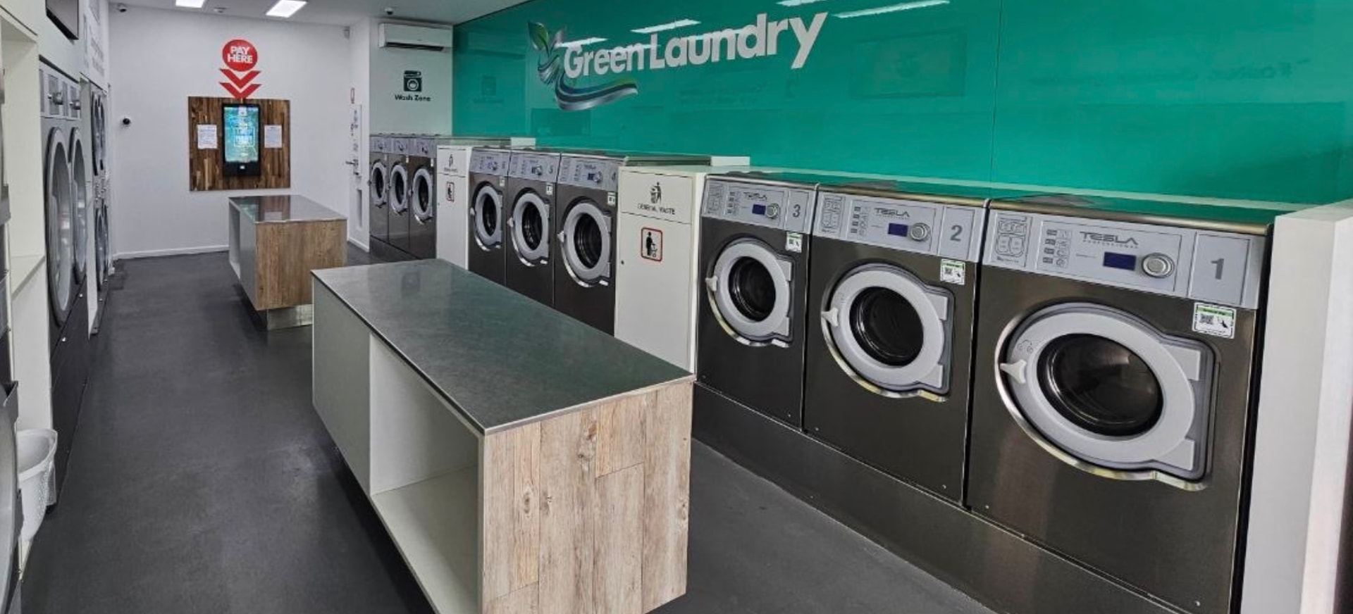 Inside a Green Laundry store